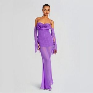 Retrofete Meredith dress in amethyst size M NWT